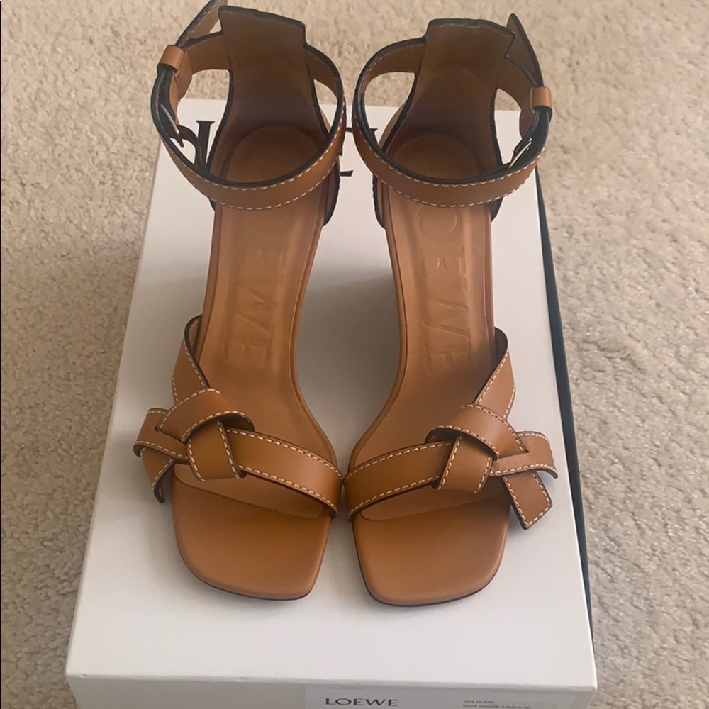 With box LOEWE Gate Wedge Sandal 80 mm